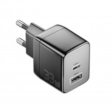 Мережевий зарядний пристрій ESSAGER ECT33W Gan 1USB 1T-C 33W black