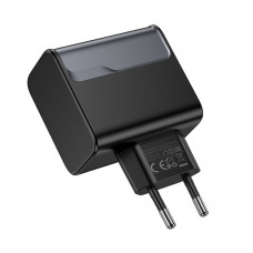 Мережевий зарядний пристрій HOCO CS75A Star Speed PD70W(2C1A) charger midnight black (6942007653862)