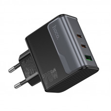 Мережевий зарядний пристрій HOCO CS75A Star Speed PD70W(2C1A) charger midnight black (6942007653862)