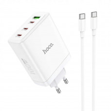 Мережевий зарядний пристрій HOCO N31 Leader PD100W four-port(3C1A) fast charger set(Type-C to Type-C) Білий