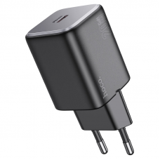 Мережевий зарядний пристрій HOCO N40 Mighty single port PD20W charger Чорний