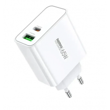 Мережевий зарядний пристрій REMAX Kiddy Series 65W A+C Fast Charger RP-U125 EU-White (6954851209454)