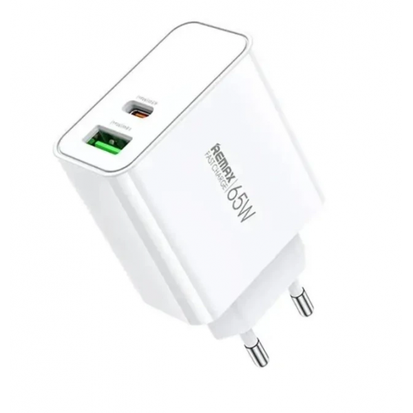 Мережевий зарядний пристрій REMAX Kiddy Series 65W A+C Fast Charger RP-U125 EU-White (6954851209454)