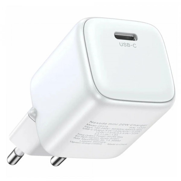 Мережевий зарядний пристрій UGREEN 20W USB-C GaN Fast Charger EU (UGR-55554)