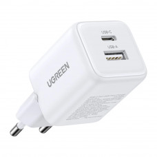 Мережевий зарядний пристрій UGREEN X514 20W 2-Port GaN Fast Charger EU White (UGR-65006)