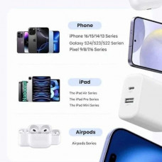 Мережевий зарядний пристрій UGREEN X514 20W 2-Port GaN Fast Charger EU White (UGR-65006)