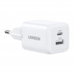 Мережевий зарядний пристрій UGREEN X514 20W 2-Port GaN Fast Charger EU White (UGR-65006)