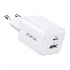 Мережевий зарядний пристрій UGREEN X514 20W 2-Port GaN Fast Charger EU White (UGR-65006)