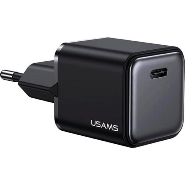Мережевий зарядний пристрій Usams US-CC183 PD20W Single Port Fast Charger (EU)-X-ron Series Black