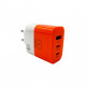 Мережевий зарядний пристрій WUW-C215 65W Charger 2 USB C + USB C white orange