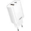 Мережевий зарядний пристрій з кабелем REMAX Jane Series QC3.0+PD 20W GaN Fast Charger set c-l RP-U37 EU-White (6954851244783)