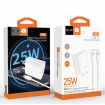 Мережевий зарядний пристрій з кабелем WUW-T86C PD 25W fast charger + USB C to USB C cable set (6972573338030)