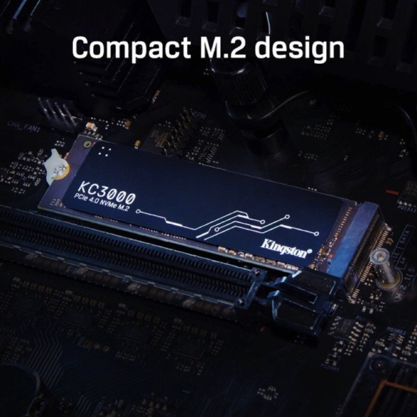 Накопичувач SSD M.2 Kingston KC3000 4096GB NVMe 2280 PCIe 4.0 x4 3D NAND TLC