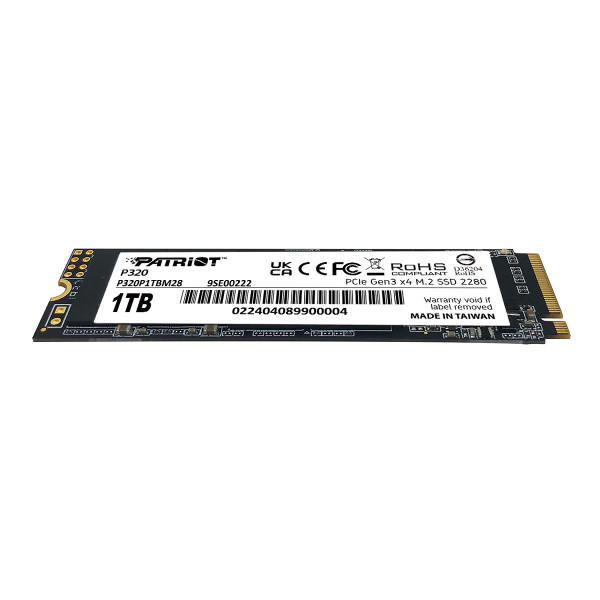 Накопичувач SSD M.2 Patriot P320 1TB NVMe 2280 Gen3.0 x4 3D TLC