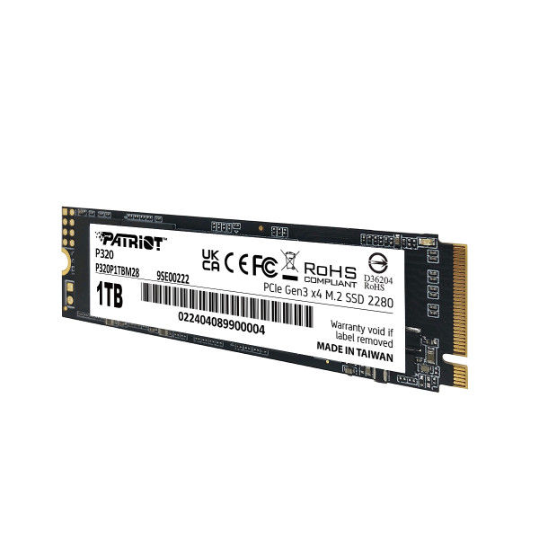 Накопичувач SSD M.2 Patriot P320 1TB NVMe 2280 Gen3.0 x4 3D TLC