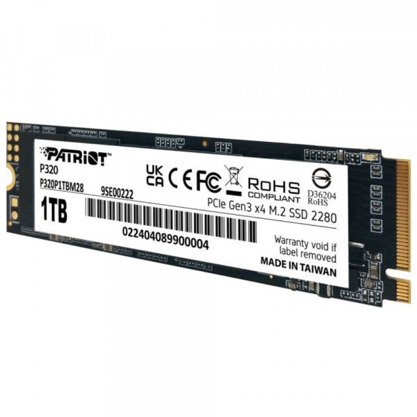 Накопичувач SSD M.2 Patriot P410 1TB NVMe 2280 PCIe Gen4 x4 5000/4500 TLC (P410P1TBM28H)