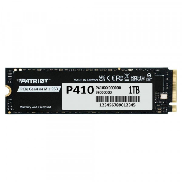 Накопичувач SSD M.2 Patriot P410 1TB NVMe 2280 PCIe Gen4 x4 5000/4500 TLC (P410P1TBM28H)