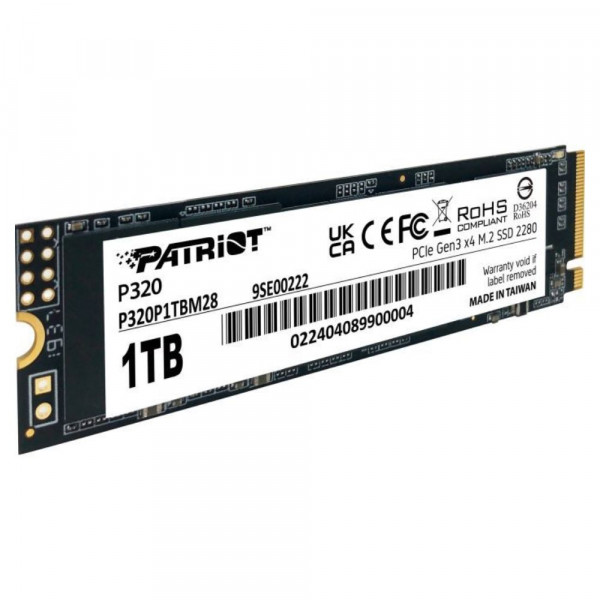 Накопичувач SSD M.2 Patriot P410 1TB NVMe 2280 PCIe Gen4 x4 5000/4500 TLC (P410P1TBM28H)