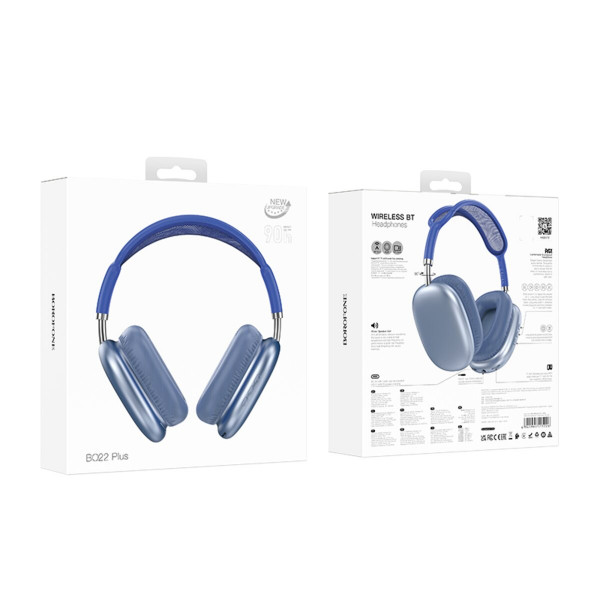 Навушники BOROFONE BO22 Plus Elegant BT headphones Sky Блакитний