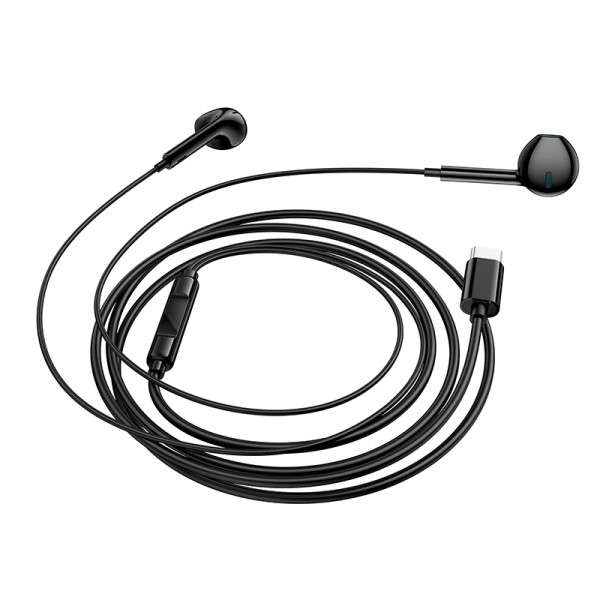 Навушники дротові BOROFONE BM100 (Type-C) Black (6941991121739)