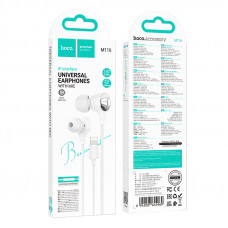 Навушники HOCO M116 Benevolent universal digital earphones with microphone iP White (6942007644969)