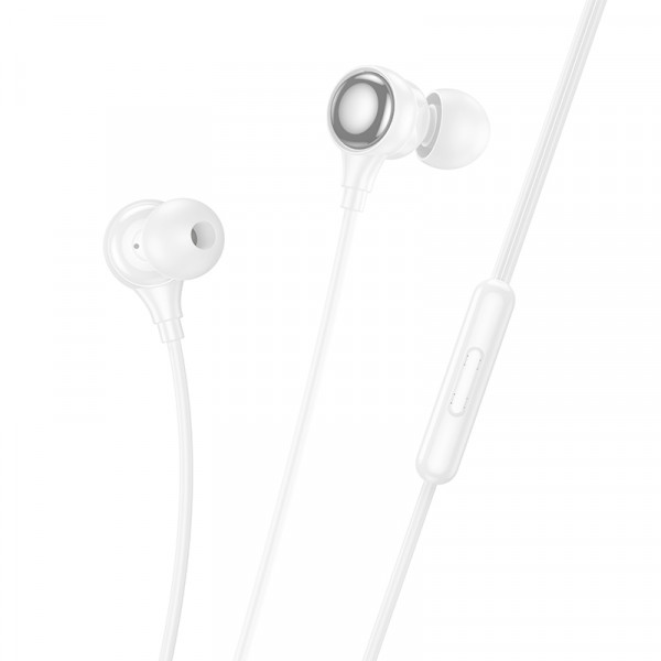 Навушники HOCO M116 Benevolent universal digital earphones with microphone iP White (6942007644969)