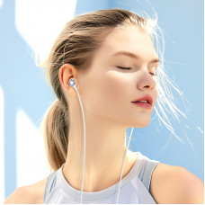 Навушники HOCO M116 Benevolent universal digital earphones with microphone iP White (6942007644969)