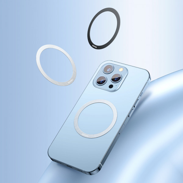 Пластина для магнітного тримача Baseus Halo Series Magnetic Metal Ring（2pcs/pack）Black (PCCH000001)