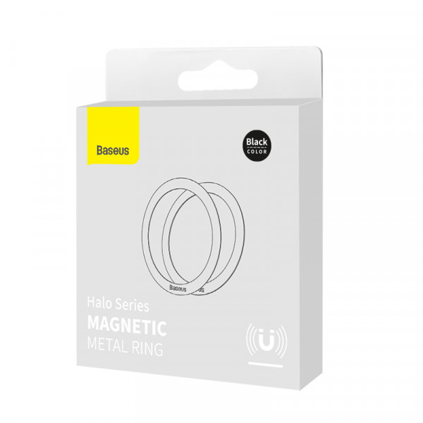 Пластина для магнітного тримача Baseus Halo Series Magnetic Metal Ring（2pcs/pack）Black (PCCH000001)