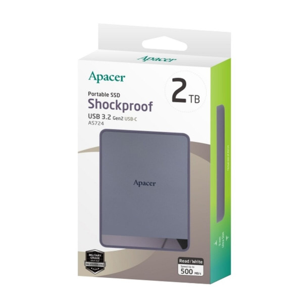 Портативний SSD Apacer AS724 1TB USB 3.2 Gen.2 Type-C Read/Write 500MB/s Mauve