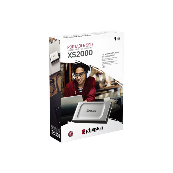 Портативний SSD Kingston XS2000 1TB USB 3.2 Gen2 (2x2) Type-C IP55 3D NAND