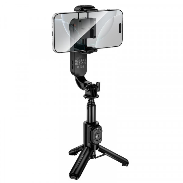 Селфі-монопод HOCO K90 Feliz single-axis live broadcast holder Black (6942007673204)