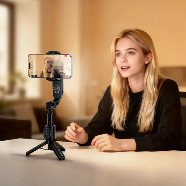Селфі-монопод HOCO K90 Feliz single-axis live broadcast holder Black (6942007673204)