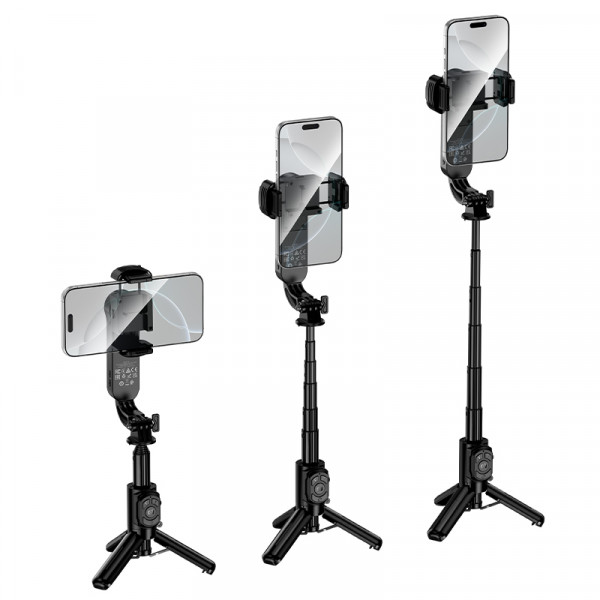Селфі-монопод HOCO K90 Feliz single-axis live broadcast holder Black (6942007673204)