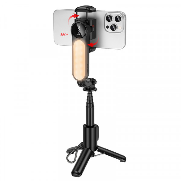 Селфі-монопод HOCO K90 Feliz single-axis live broadcast holder Black (6942007673204)