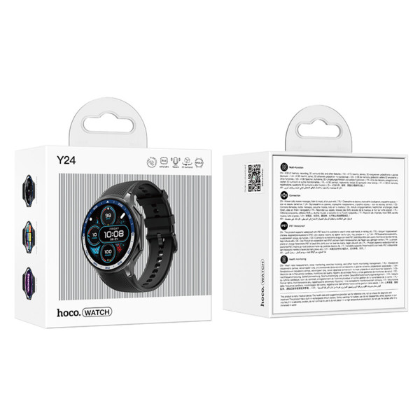 Смарт-годинник HOCO Y24 AMOLED Smart sports watch (call version) Black