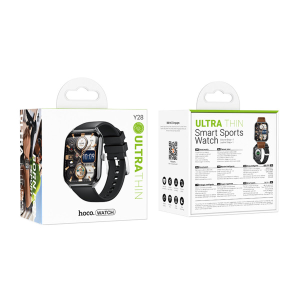 Смарт-годинник HOCO Y28 AMOLED Smart sports watch (call version) Black