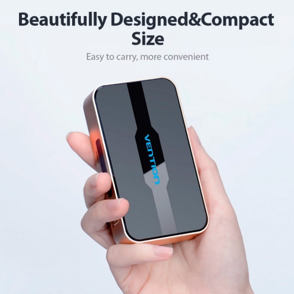 Сплітер Vention 1 In 2 Out HDMI Splitter 4K 30Hz Gold Aluminum Alloy Type EU Standard (ACBG0-EU)