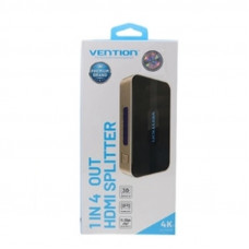 Сплітер Vention 1 In 2 Out HDMI Splitter 4K 30Hz Gold Aluminum Alloy Type EU Standard (ACBG0-EU)