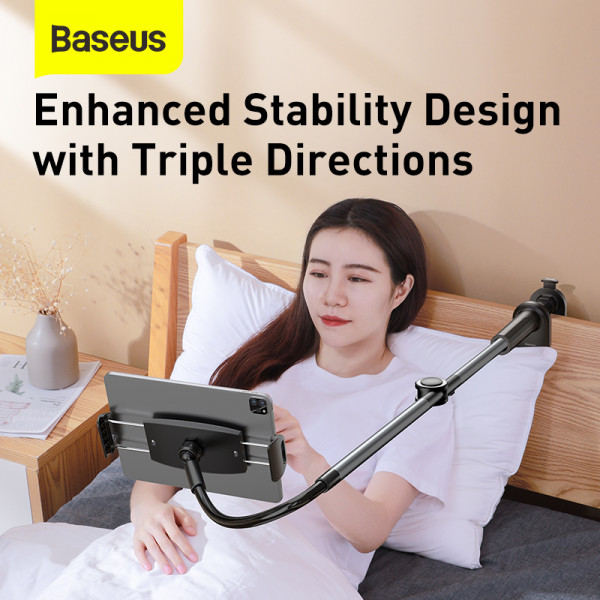 Тримач для мобiльного Baseus Otaku life rotary adjustment lazy holder Pro（Applicable for phone/ ipad) gray (LUZQ000013)