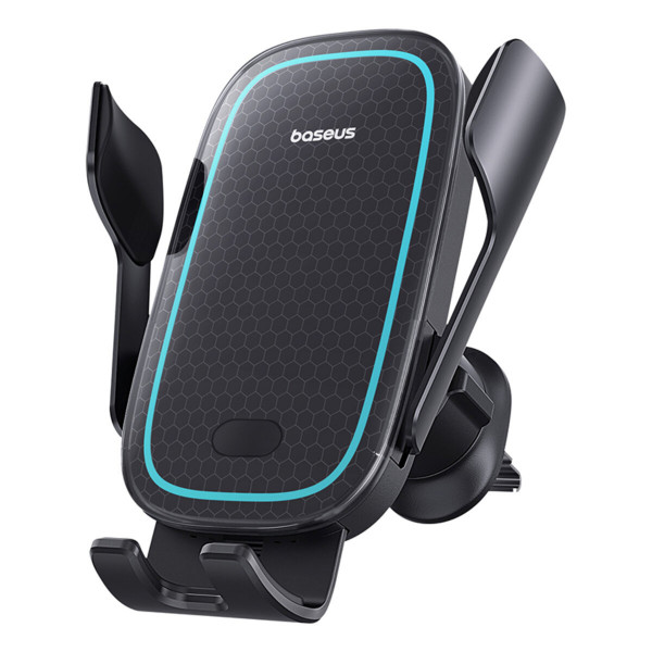 Тримач для мобiльного з БЗП Baseus Milky Way Pro Series Wireless Charging Electric Car Mount Phone Holder 15W Cluster Black