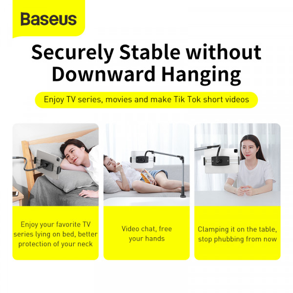 Тримач для планшету Baseus Otaku life rotary adjustment lazy holder Pro（Applicable for phone/ ipad) gray (LUZQ000013)