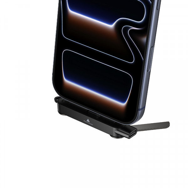 Тримач для телефона HOCO UA47A Type-C male to Type-C female holder-adapter Black (6942007681162)