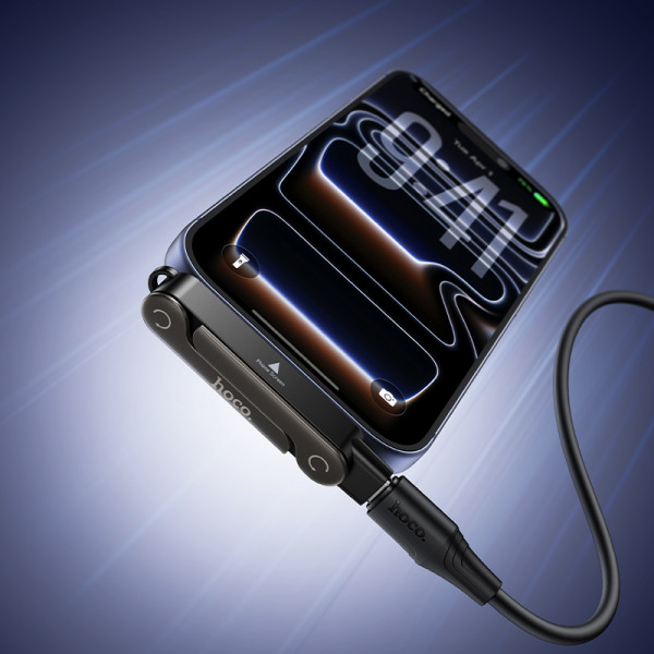 Тримач для телефона HOCO UA47A Type-C male to Type-C female holder-adapter Black (6942007681162)