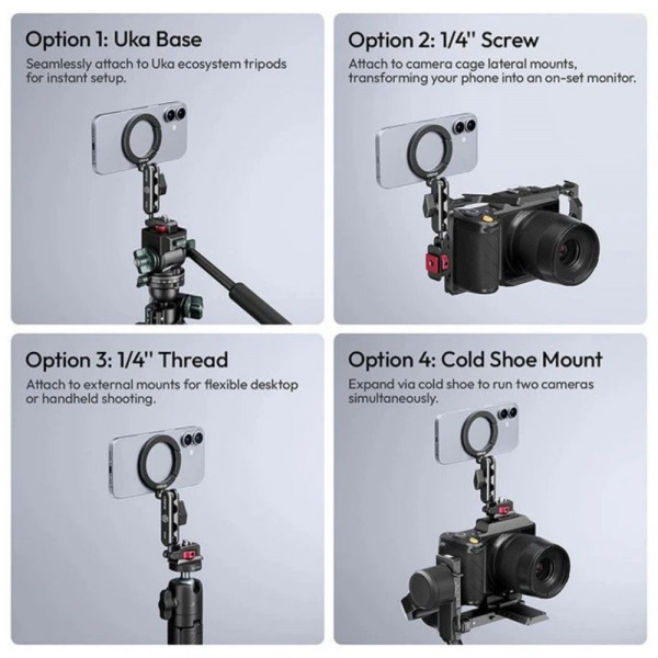 Тримач телефона Ulanzi MA56 4-in-1 Phone Clamp Mount(MagLock Phone Mount) (S028)