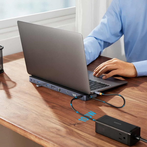 USB-хаб Baseus EliteJoy Gen2 11-Port Type-C HUB Adapter Dark gray