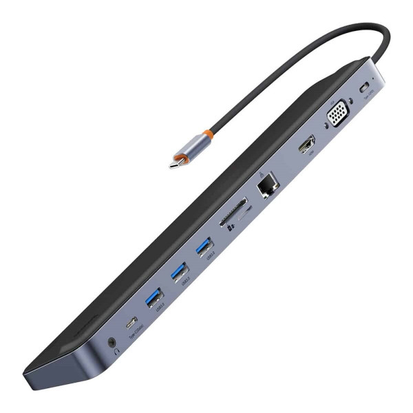 USB-хаб Baseus EliteJoy Gen2 11-Port Type-C HUB Adapter Dark gray