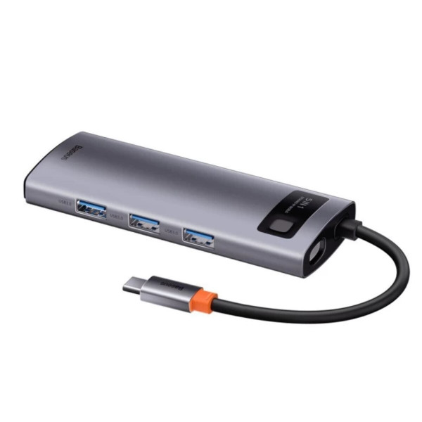 USB-хаб Baseus Metal Gleam Series 5-in-1 Multifunctional （Type-C to HDMI*1+USB3.0*3+PD*1)