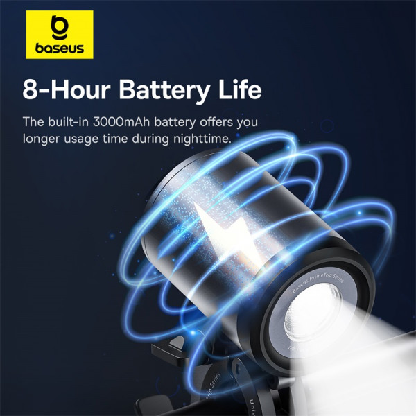 Велотримач для телефона Baseus PrimeTrip Series Dual-Color Bike Light 2-in-1 Set Cosmic Black