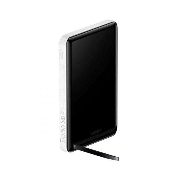 Зовнішній акумулятор Baseus Magnetic Bracket Wireless Fast Charge Power Bank 10000mAh 20W White (With cable Type-C to Type-C 60W（20V/3A)